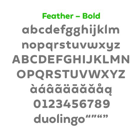 Duolingo Font is → Feather